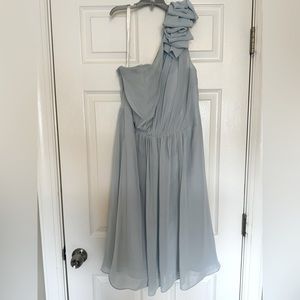 Light blue knee length dress